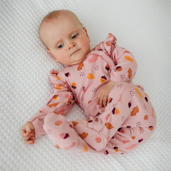 Dětský polospánek Fluffy Tails Eevi- růžový, bavlna s mašlí