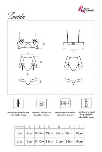 Zevida LC 90110 Dámský set LivCo Corsetti Fashion