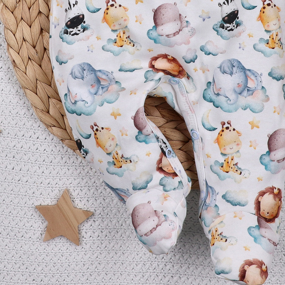 ABN-5607 Little Dreamers Nini baby rompers z organické bavlny - bezniklové patentky, hypoalergenní, polská výroba