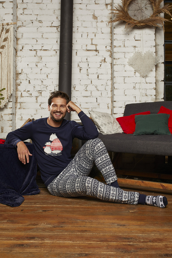 Arktyka Pánské pyžamo Italian Fashion - tmavě modré