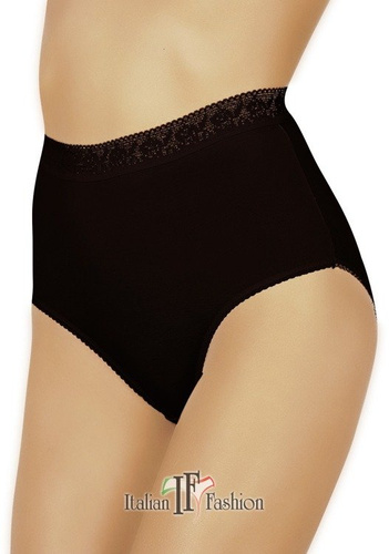 Fiore Maxi Dámské kalhotky Italian Fashion - černé