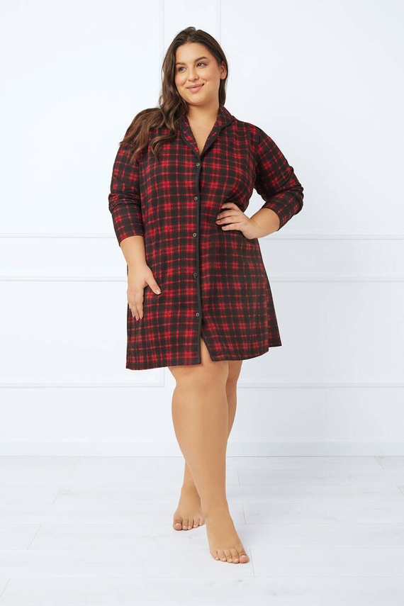 Nicola noční košile s rozepínáním Italská móda - potisk