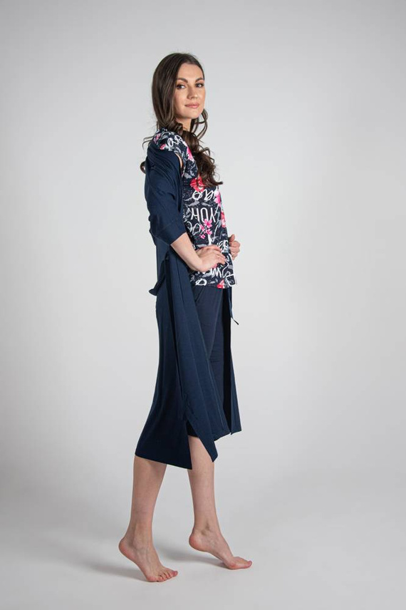 676 Dámské pyžamo s podrážkou Forex - tmavě modré