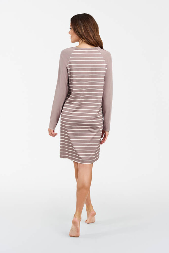 Noční košile Oda Italian Fashion - potisk cappuccino