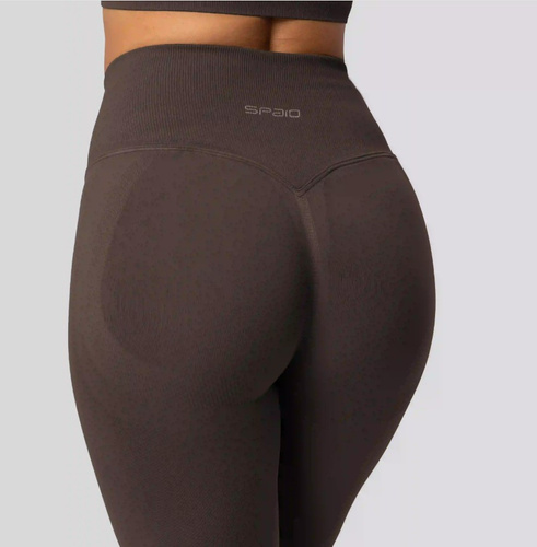 Legíny push-up Spaio PRO vysoký pas krycí tvarující chocolate