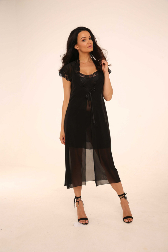 470 Alison Forex dámský župan - černý