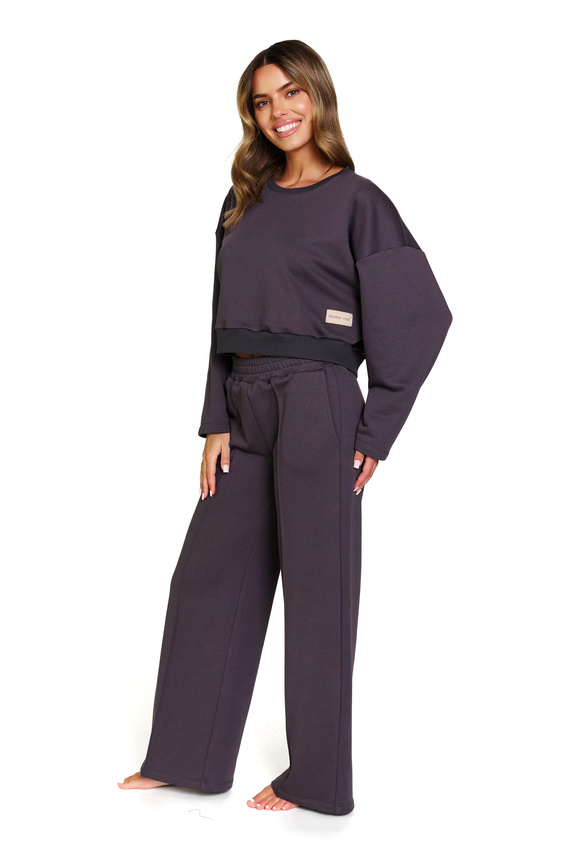 7360 Doctor Nap - Dámské bavlněné tepláky s širokými nohavicemi | Polská výroba - dýmy