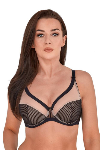 BS 1211 Polovyztužená podprsenka Kim Gaia černá béžová
