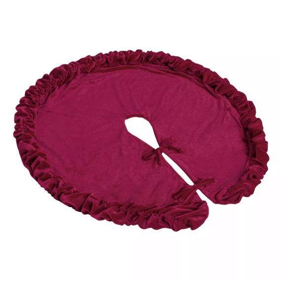 Koberec pod vánoční stromek 80 cm bordó velur NL24 - elegantní doplněk vánoční výzdoby