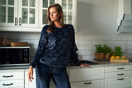 Dámská souprava Elixir Long. rukáv, délka. italské kalhoty Fashion navy blue