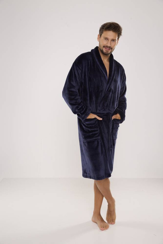 716 Rafael pánský župan De lafense - tmavě modrý