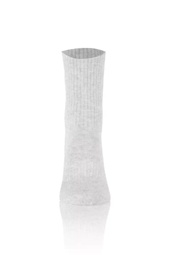 S150D Poloviční froté dlouhé ponožky Italian Fashion - světlý melír