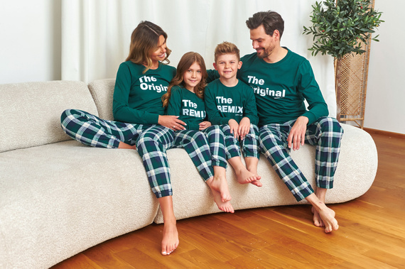 Doctor Nap 7342 - Dětské unisex pyžamo "The Remix" | Rodinná kolekce, polská výroba - tmavě modré