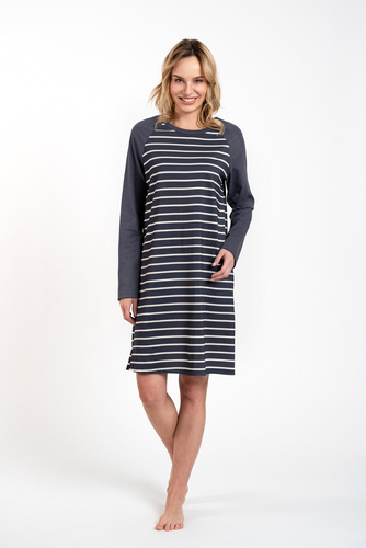 Noční košile Oda Italian Fashion - grafitový potisk