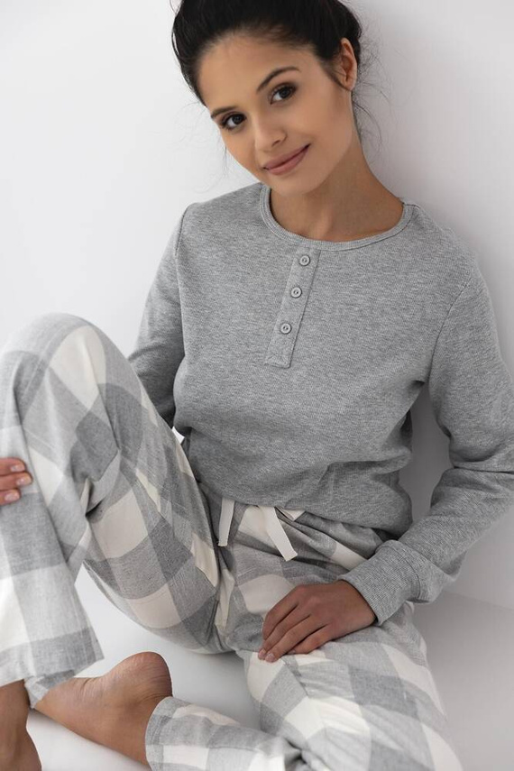 Sensis Vesper Dámské pyžamo - šedo-krémové