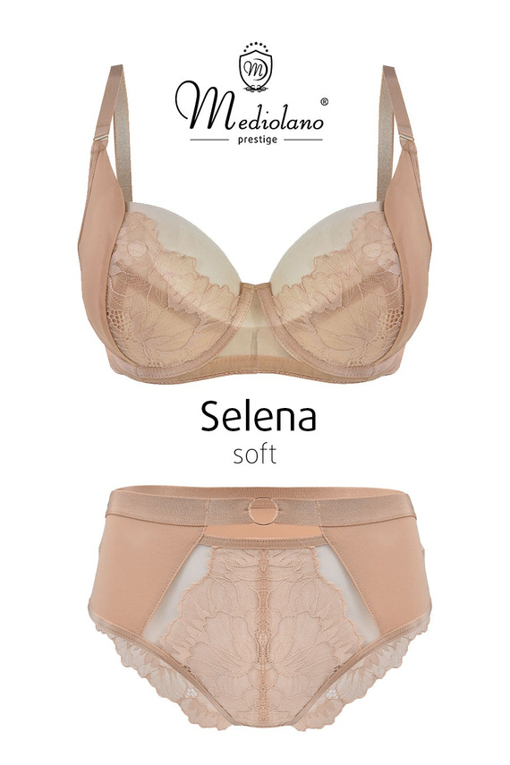 Mediolano Selena Soft 19265 béžová měkká krajková podprsenka