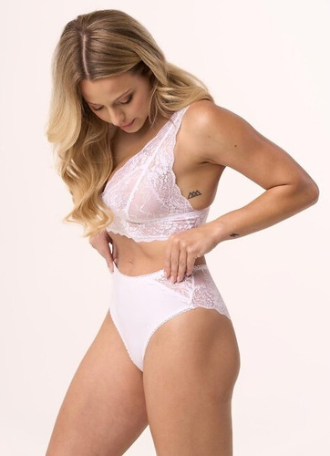 bbl 213 Babell bílé kalhotky - bavlna, krajkový zadní díl, elegantní dámské spodní prádlo