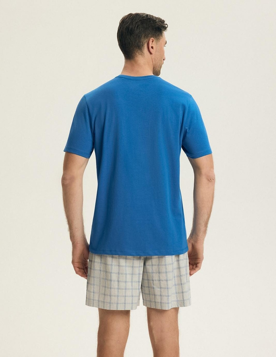 Pánské pyžamo Henderson 43453 Nori modré – 100% bavlna, letní