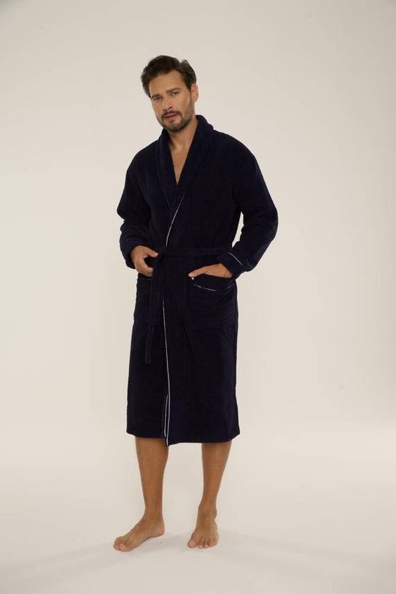 735 Manuele pánský župan De Lafense - tmavě modrý