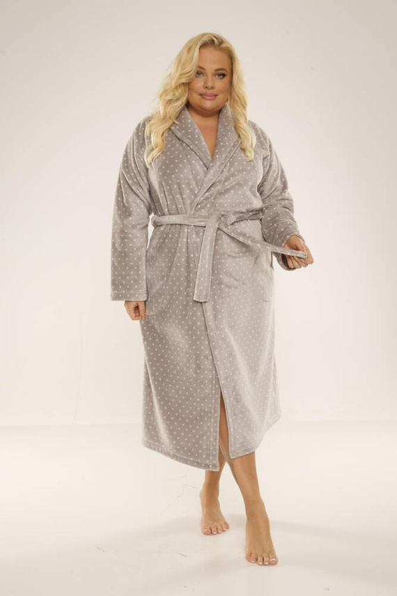 548 Melanie Dámský dlouhý župan Forex - šedý