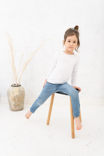 Dívčí tričko Tosia s dlouhým rukávem Italian Fashion - bílé