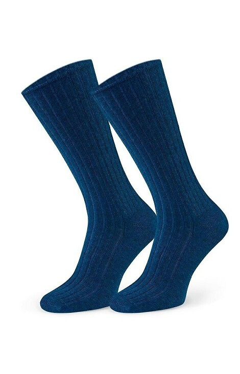 Art.185 Ponožky Steven 012 jeans - dámské žebrované z jehněčí vlny, zimní