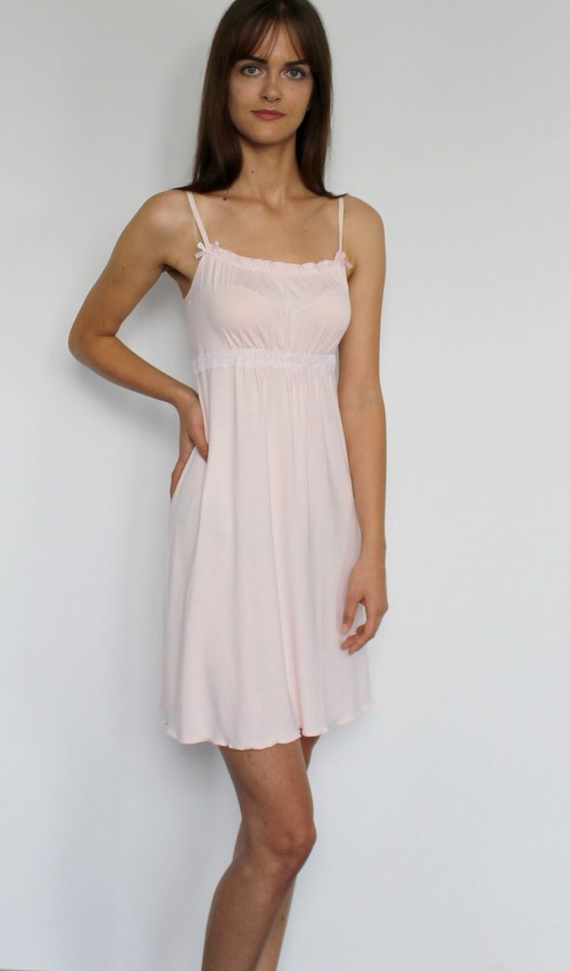 418 Julie Forex noční košile bez ramínek - růžová