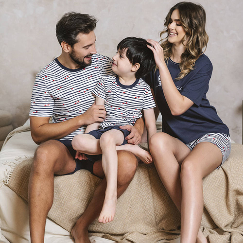 Korfu Chlapecké pyžamo s krátkým rukávem, kalhoty Italská móda - potisk/zelená