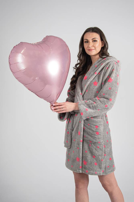 673 Stars Forex Dámský krátký župan - šedý