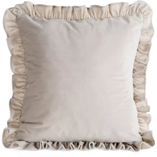 Povlak Brenda 45x45 šalvějový samet Eurofirany volán beige