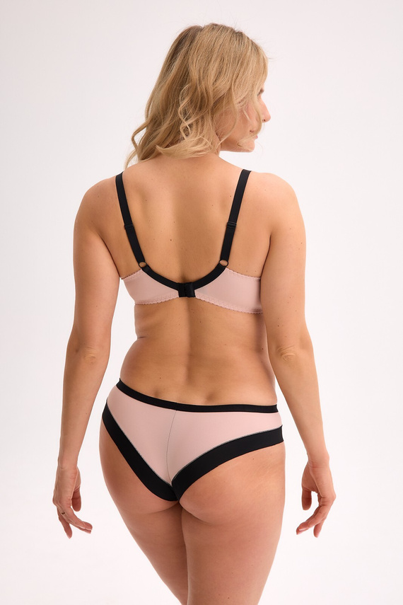 BS 1328 Rina Soft bra by Gaia - černo-růžová, měkké košíčky, elegantní krajka