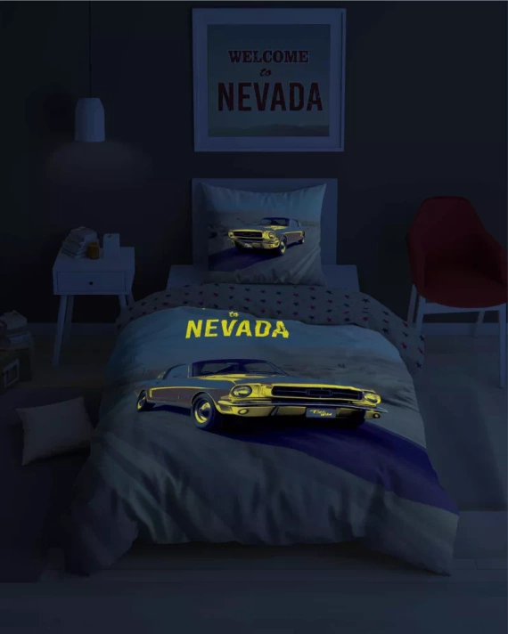 5210 A Fluo 40 Pościel bawełniana świecąca w ciemności samochód Detexpol