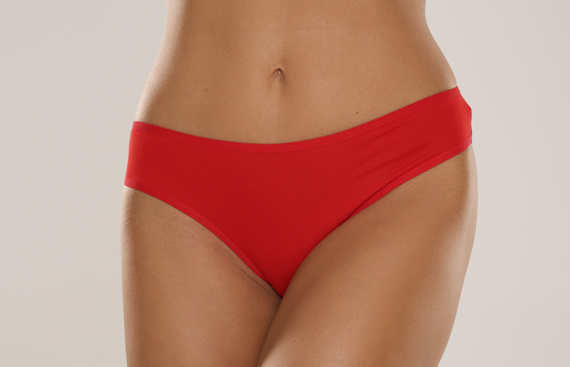 004 Limited Dámské kalhotky De Lafense - klasické, nízký střih, viskóza - červené