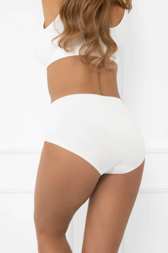 Dámské maxi kalhotky Libra s krajkovým akcentem | Italian Fashion white