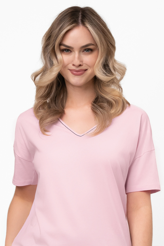 Dámské bavlněné pyžamo Marisal - krátké rukávy, krátké kalhoty Italian Fashion