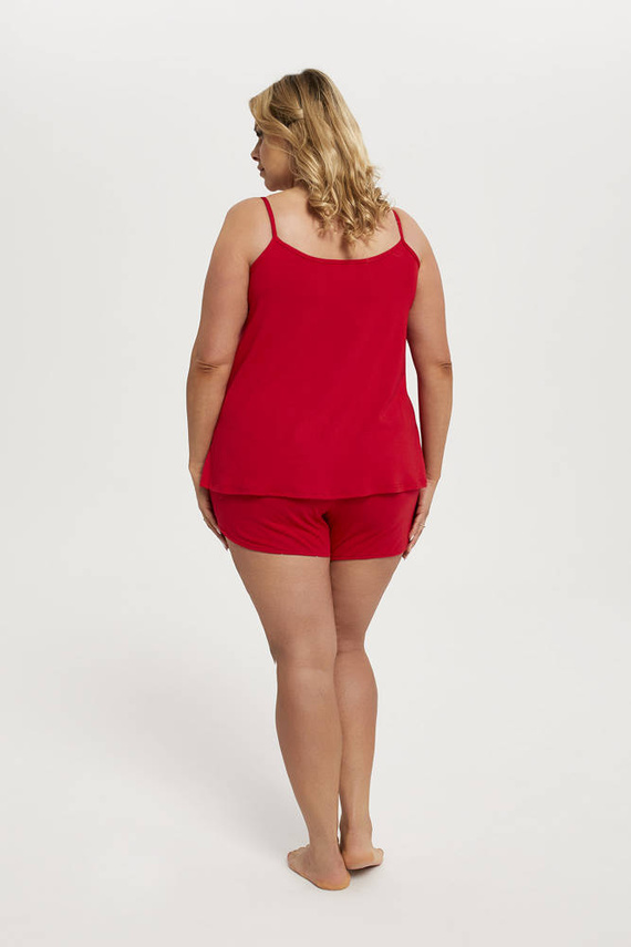 Song Dámské pyžamo slim-fit, šortky Italian Fashion - červené