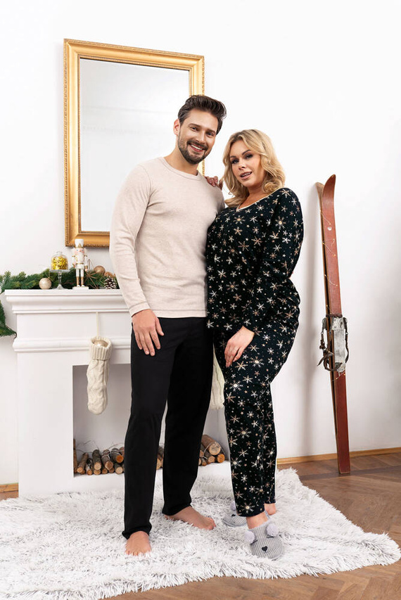 Laponia Dámské pyžamo s dlouhým rukávem, dlouhé kalhoty Italian Fashion - potisk