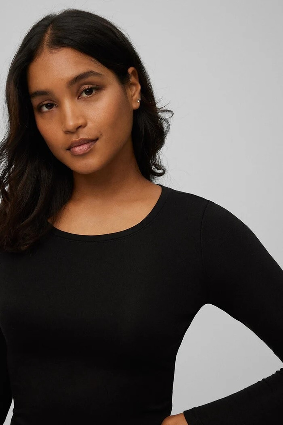 Dámské termo tričko Ysabel Mora 70017 negro- měkké, prodyšné, hypoalergenní, dlouhý rukáv