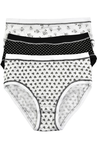 3363 MIDI-2H100 Cotonella MIDI 3-pack kalhotky - bavlněné, středně vysoké, pohodlné pro každodenní nošení