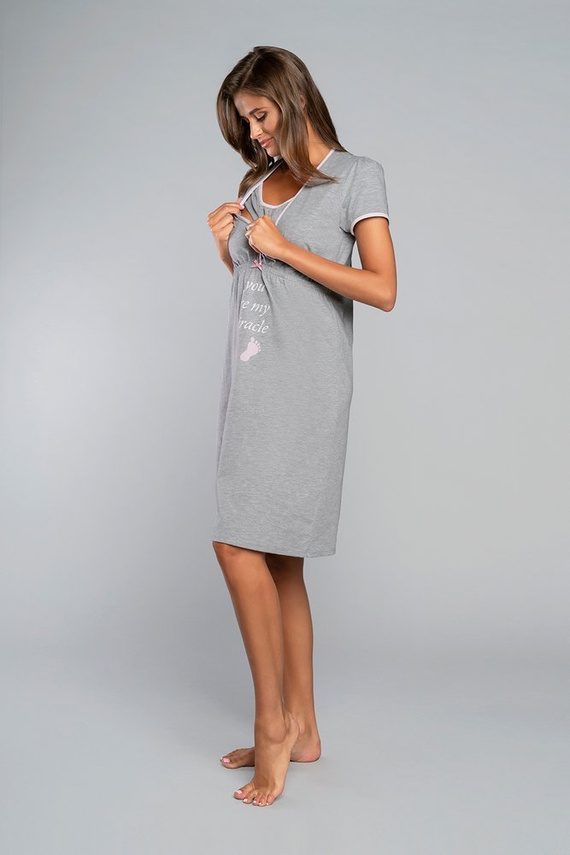 Carlina Těhotenská a kojící košilka Italian Fashion - melange/pink