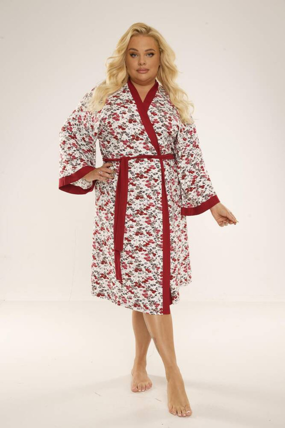 468/473 Mia Dámský župan Plus Size Forex - bordó