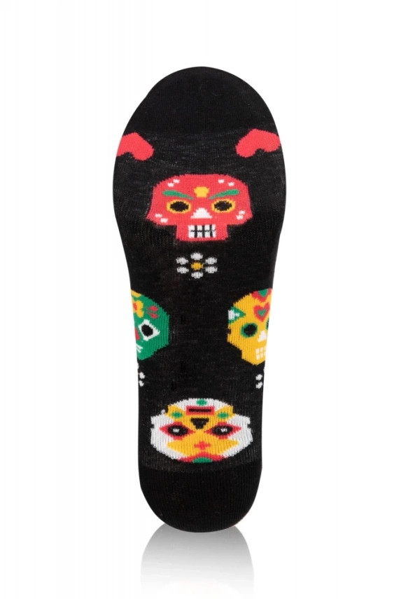 S134D Muerto Dlouhé ponožky Italian Fashion - černé