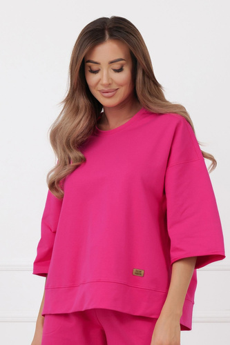 Bluza Kaori Italian Fashion 3/4 rukáv bavlna elastan - fuchsie