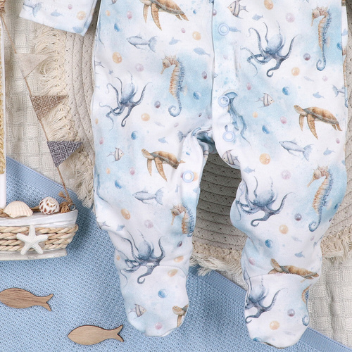 ABN-5450 Sea Of Joy Nini dětské pyžamo - organická bavlna, zapínání na patentky