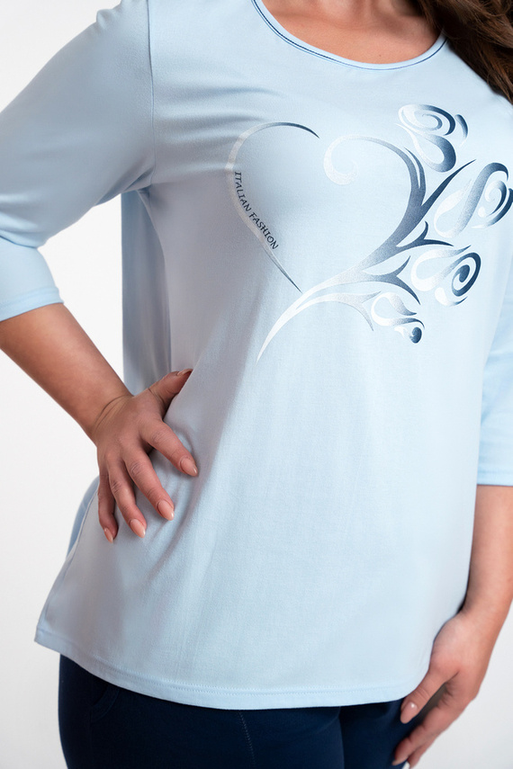 Arietta Dámské pyžamo 3/4 rukávy a 3/4 kalhoty Italian Fashion - modré