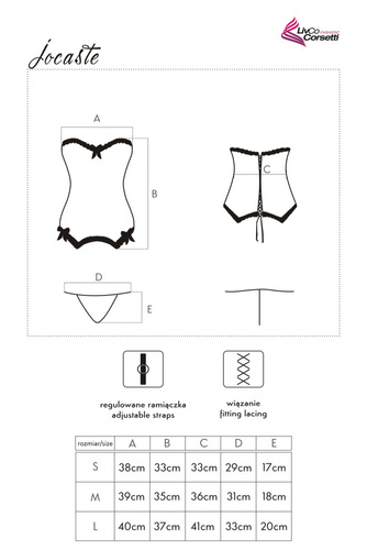Jocaste LC 16039 Korzet + tanga LivCo Corsetti Fashion