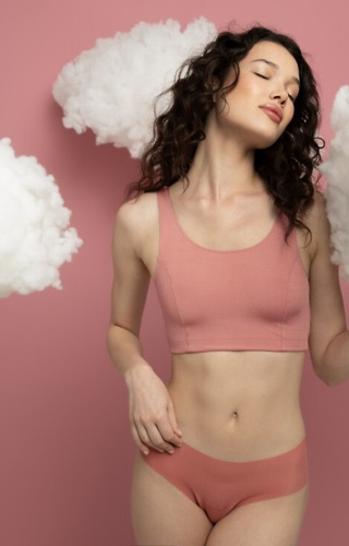 Mousse Classic Julimex- coral - dámské bezešvé kalhotky, ultralehké, neviditelné pod oblečením