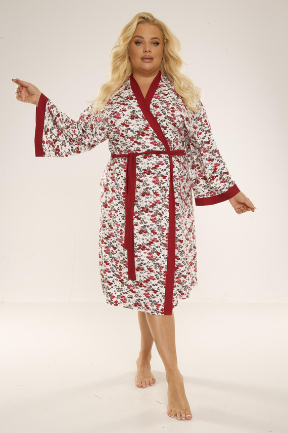 468/473 Mia Dámský župan Plus Size Forex - bordó