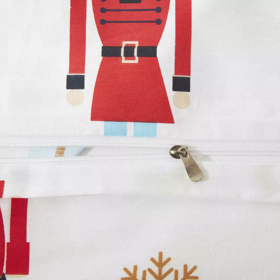 Vánoční bavlněné saténové povlečení Spod Igły i Nitki louskáček na ořechy - elegantní a měkké