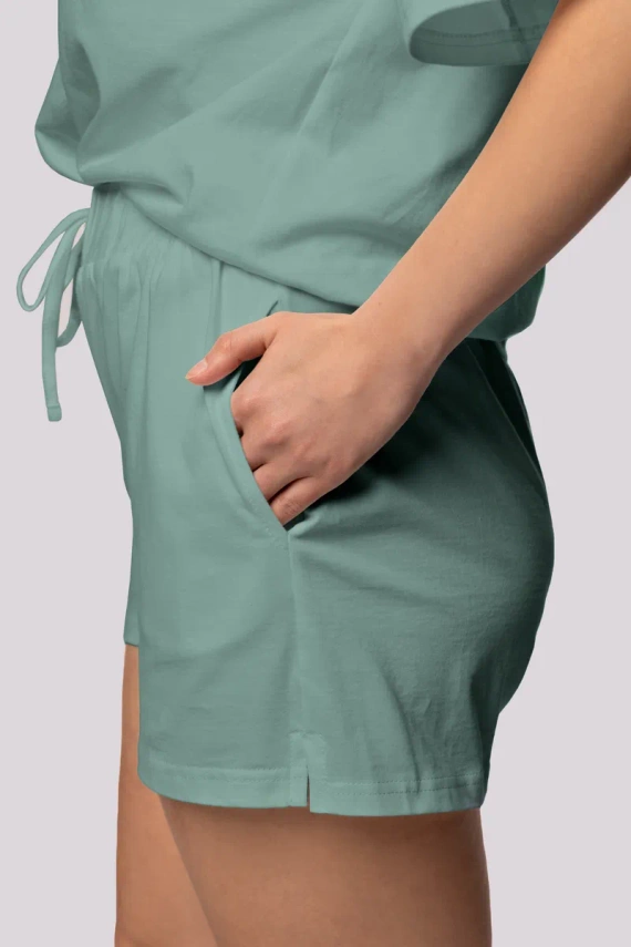 Bliss dámské pyžamo s krátkým rukávem Mona olivově zelená